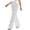 thumbnail image 1 of Levmjia Women's Casual Long Pants Plaid Printed Elastic Waist With Pockets Soft Polyester Wide Leg Work Everyday Wear Comfortable Stretchy Trousers, 1 of 9