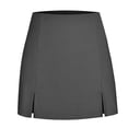 thumbnail image 1 of Levmjia Women's Casual Skirt Split Zipper Pants Polyester Solid Color Midi Skirt For Work and Daily Wear Comfortable And Fashionable, 1 of 4