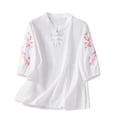 thumbnail image 1 of Levmjia Women's Easter Bunny Print T Shirt 3/4 Sleeve Crewneck Casual Loose Fit Spring Summer Top Graphic Tee Cute Rabbit Blouse, 1 of 9