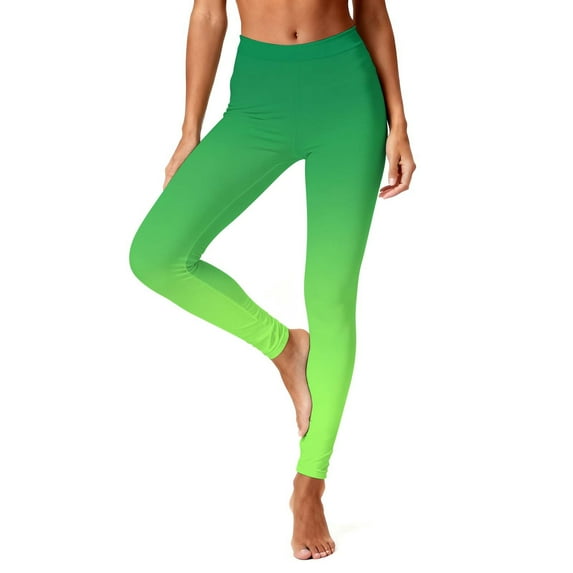 Levmjia Women's Fashion Casual St Patrick's Day Printed Elastic Leggings High Waist Yoga Pants Stretchy Workout Running Tights Fitness Sports Wear