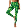 thumbnail image 1 of Levmjia Women's Fashion Casual St Patrick's Day Printed Elastic Leggings High Waist Yoga Pants Stretchy Workout Running Tights Fitness Sports Wear, 1 of 9