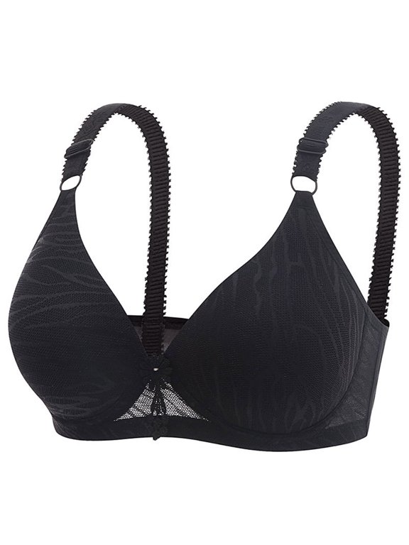 Women's Lace B Cup Back Buckle Adjustable Straps Breathable Comfortable Wirefree Bra for Daily Wear 36-42B Multi Colors Limited Offer
