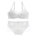 thumbnail image 1 of Levmjia Women's Lace Lingerie Set Push Up Bras With Thin For Large Chest Daily Wear Comfortable And Breathable Bra And Panty Set For Valentine And Honeymoon Night, 1 of 4