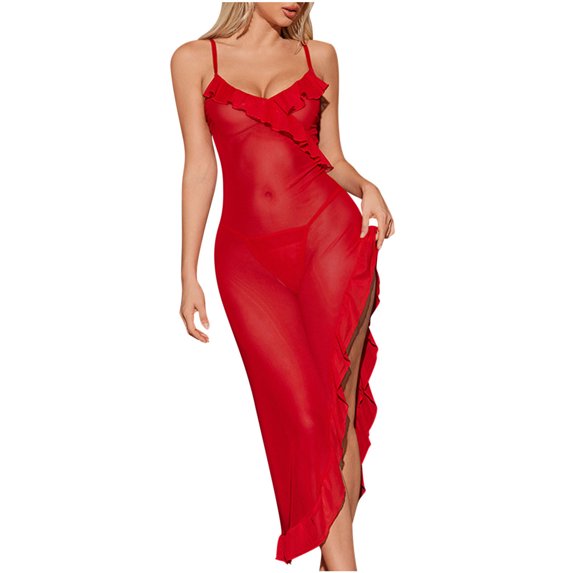 Levmjia Women's Lace Nightgown Set Mesh Underwear Comfortable Breathable Lingerie Sleepwear And Everyday Wear With Adjustable Straps And No Underwire