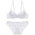 thumbnail image 1 of Levmjia Women's Lingerie Bra Set Thin Lace Push Up Bra with Panties Deep V Backless Comfortable for Sleep Date Night Valentine Everyday Wear, 1 of 2