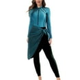 thumbnail image 1 of Levmjia Women's Long Sleeve UV Protection 3 Piece Swimsuit Set, Rash Guard Surf Shirt, Diving Suit with Skirt, Quick Dry Nylon Spandex, S-XL, 1 of 5