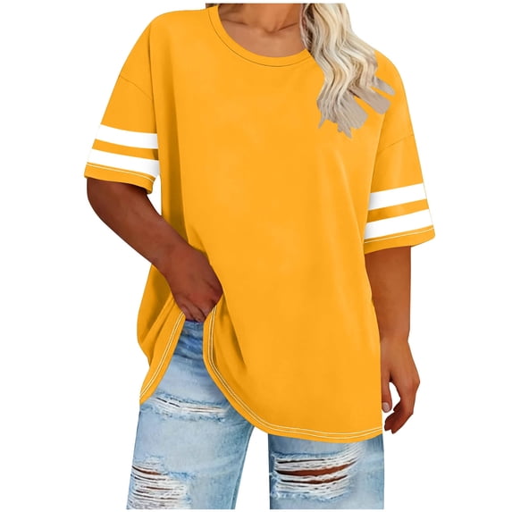 Levmjia Plus Size Women's T-Shirts 5XL Loose Fit Casual Pocket T-Shirt for Women Big and Tall Soft Stretch Summer Tee O-Neck Short Sleeve Basic Top (XL-5XL)