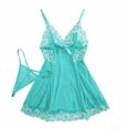 thumbnail image 1 of Levmjia Women's Mesh Lingerie Set Lace Sheer Sleepwear Deep V Pajamas Romantic Nights Valentine's Day Gift Two Piece Set Comfortable And Elegant, 1 of 4