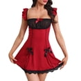 thumbnail image 1 of Levmjia Women's Nightgown Sleepwear Lace Backless Camisole Sleeveless Slip Dress Lingerie Comfortable Relaxing Homewear Polyester Summer, 1 of 7