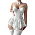 thumbnail image 1 of Levmjia Women's Nightgown Sleepwear Lace Chemise Soft Polyester Nightie Home Sleep Comfortable Elegant Romantic Lingerie Pajamas Set, 1 of 6