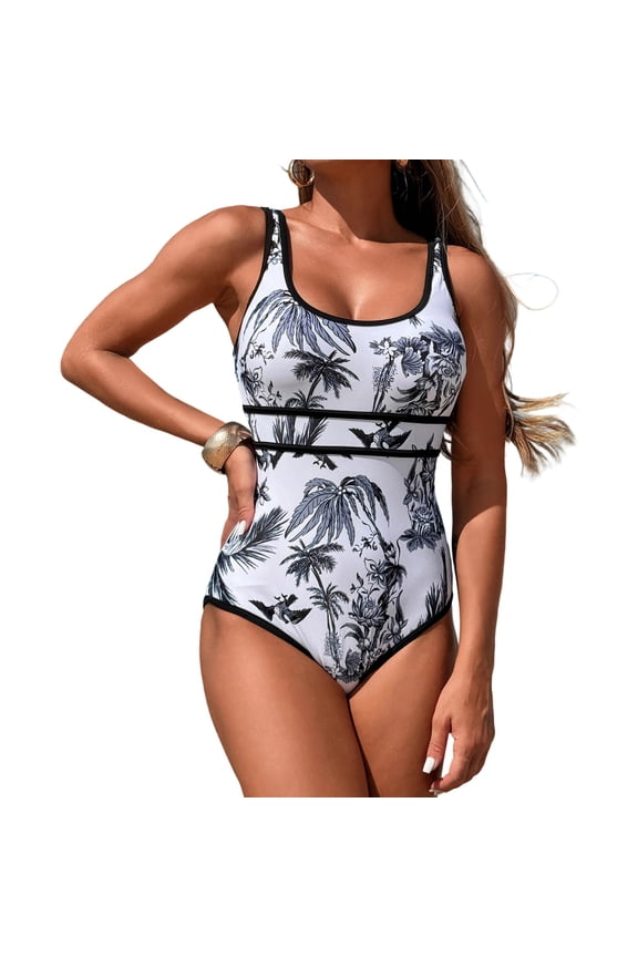 Women's One Piece Swimsuit Bikini Adjustable Tummy Control Swimwear Tight Sports Quick Dry For Beach Vacation Swimming Pool