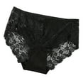 thumbnail image 1 of Levmjia Women's Panties Lace Hollow Out Seamless Underwear Breathable Quick Drying Comfortable Solid Color Low Rise Cotton Crotch Briefs Everyday Wear, 1 of 4