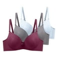 thumbnail image 1 of Levmjia Women's Plus Size Lace Underwire Push Up Bra 3PC Set Comfortable Lift Support Everyday Wear D Cup Multi Color Options Sale, 1 of 3