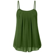 Levmjia Women's Plus Size Tank Tops With Built In Bra Summer Casual Loose Solid Color Suspender Vest Top