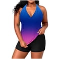 thumbnail image 1 of Levmjia Women's Plus Size Tankini Swimsuit Set Adjustable Halter Swim Top with Padding Nylon Spandex Tummy Control High Neck Swimwear XL - 5XL, 1 of 7