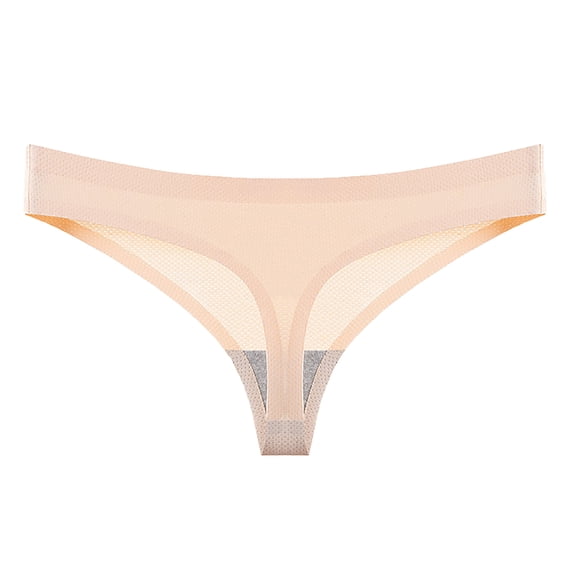 Levmjia Women's Seamless Breathable Thong Low Waisted Solid Color Underwear Lace Moisture Wicking Panties for Daily Sleep Summer Comfort Fit