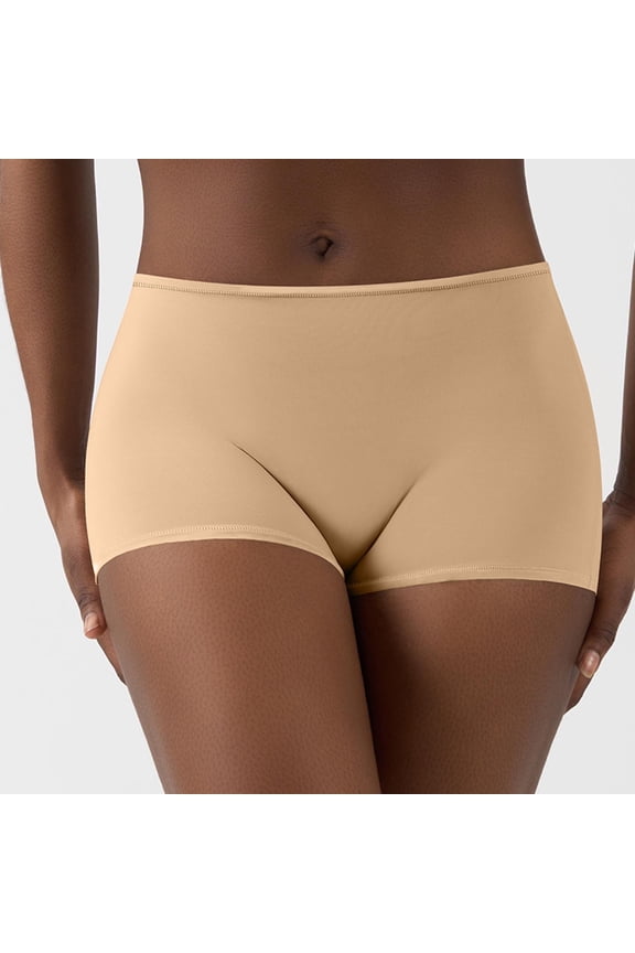 Women's Seamless Underwear Breathable Panties Mid Waist No Show Invisible Panties For Women Comfortable Stretch Workout Yoga Everyday Wear
