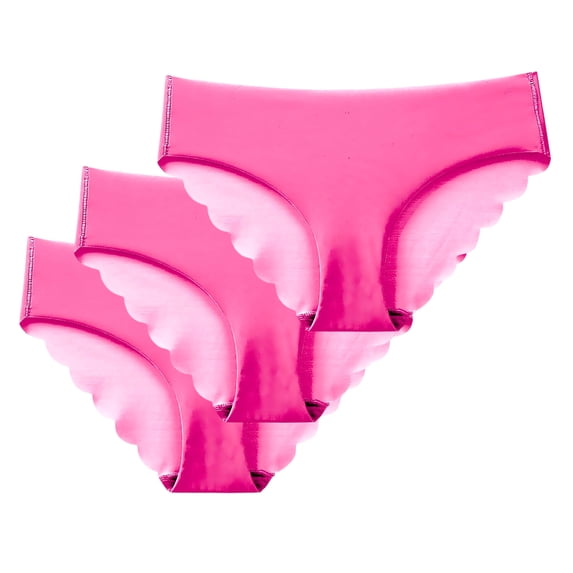 Levmjia Women's Seamless Underwear Ice Silk Panties Solid Color Breathable No Show Panties Yoga Exercise Low Rise Comfortable Briefs 3-Pack