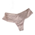 thumbnail image 1 of Levmjia Women's Seamless Underwear Mesh Splicing Hollow Triangle No Show Panties Low Rise Solid Color Breathable Comfortable Invisible With Lace Trim, 1 of 3