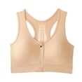 thumbnail image 1 of Levmjia Women's Seamless Yoga Bra Front Zipper Sports Bra Wireless Comfort Bras No Underwire Daily Wear Workout Gym Breathable Support, 1 of 9