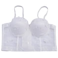 thumbnail image 1 of Levmjia Women's Shapewear Corset Vintage Lace Steel Boned Solid Color Bustier Waist Trainer with Removable Straps Daily Wear Fishbone, 1 of 6