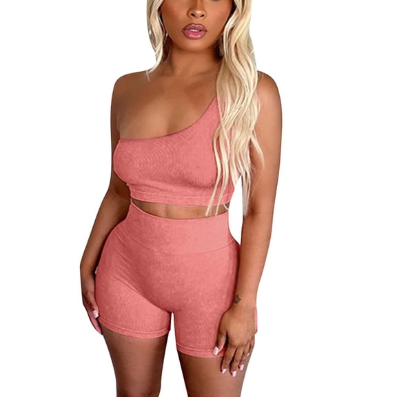 Levmjia Women's Sleeveless Two Piece Outfit Summer Casual Sports Shorts Tank Tops Set Lightweight Breathable Polyester Comfortable Wear Multiple Colors Available