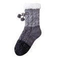 thumbnail image 1 of Levmjia Women's Socks Non-Slip Warm Thick Solid Color Floor Socks Cute Pompoms Winter Cozy Comfortable Breathable Home Daily Wear, 1 of 2