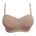 thumbnail image 1 of Levmjia Women's Strapless Wireless Bra Seamless Invisible Bandeau Bra with Adjustable Straps Convertible Push Up Comfort Support for Daily Wear, 1 of 6
