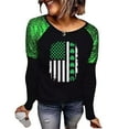 thumbnail image 1 of Levmjia Women's Sweatshirt Fashion Long Sleeve Round Neck St. Patrick's Printed Casual Solid Color Tops Comfortable Breathable Work Vacation Holiday Essential, 1 of 9