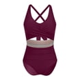 thumbnail image 1 of Levmjia Women's Swimsuit One Piece Bikini Solid Color Tummy Control Swimwear Adjustable Straps For Beach Pool Vacation Swimming, 1 of 5