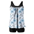thumbnail image 1 of Levmjia Women's Tankini Swimsuit Two Piece Printed High Waisted Tummy Control Quick Dry Sun Protection Conservative Beach Vacation Pool Party Swimming, 1 of 5