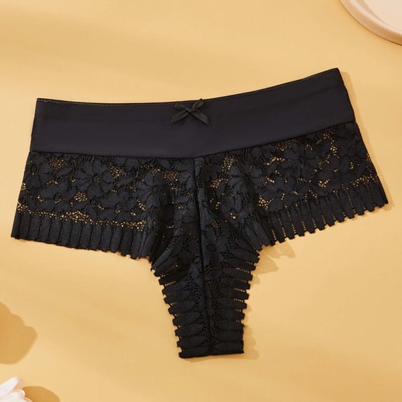 Levmjia Women's Underwear Lace Low Waist Panties Seamless Breathable Soft Stretch Underpants for Everyday Wear and Special Occasions