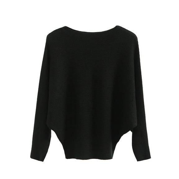 Levmjia Women's Winter Sweater boat neck bat sleeve Oversized Soft Warm Comfortable Knit Top for Loose Fit Casual Office Wear