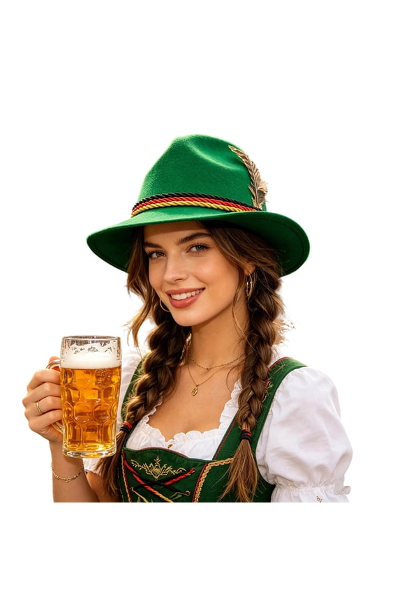 Womens Bavarian Hat Traditional Oktoberfest German Flag Decor Lightweight Adjustable For Beer Festival Themed Party Halloween Costume Summer Daily Wear