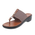 thumbnail image 1 of Levmjia Womens Beach Wedge Sandals Non-Slip Breathable Comfortable Synthetic Leather Summer Outdoor Casual Shoes Multi-Color Available Summer Limited Stock, 1 of 7