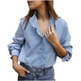 thumbnail image 1 of Levmjia Womens Blouse Shirt Long Sleeve Cotton V Neck Casual Work Office Tops Floral Print Comfortable Breathable Wrinkle Free Spring Fall Outfits, 1 of 8
