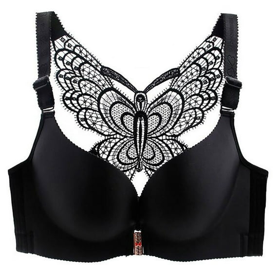 Levmjia Womens Bra Sexy Front Closure Backless Wireless Comfortable Plus Size Lingerie Multi Color Options for Casual Sleepwear and Intimate Moments