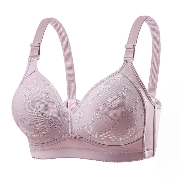 Levmjia Womens Bras Comfortable Wireless Nylon Back Buckle Thin Ventilated Large Size 36-46BC Multi Color Options for Everyday Wear