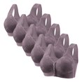 thumbnail image 1 of Levmjia Womens Bras Lace Non Padded Non Wired Comfortable Adjustable Straps Push Up Bralette For Sleep Lounge Plus Size Multi Colors 5 Pack, 1 of 3