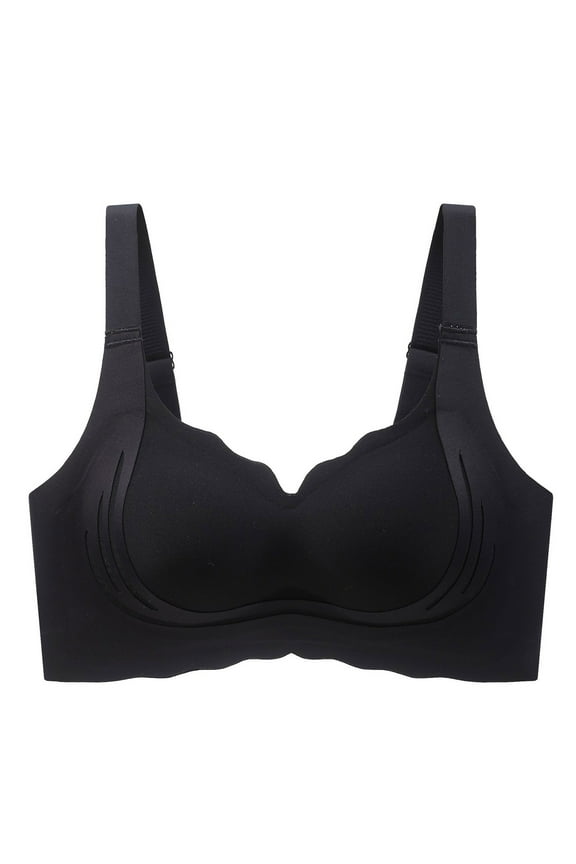 Womens Bras Seamless Comfort No Wire Push Up Everyday T Shirt Nylon Soft Support Wireless Lightweight 34B 36B 38B 40B 42B 44B Multi Color Pack