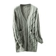 thumbnail image 1 of Levmjia Womens Cardigan Sweater Lightweight Knit V Neck Button Down Long Sleeve Open Front Casual Loose Fit Fall Winter Office Wear Multi Colors Sale, 1 of 4
