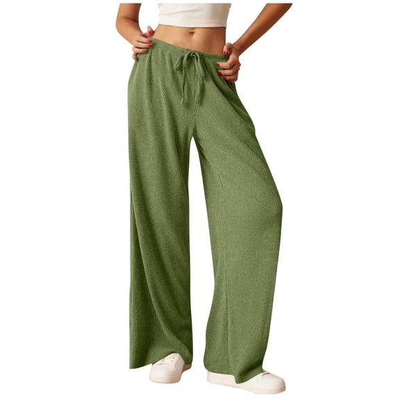 Levmjia Womens Casual Pants High Waist Soft Stretch Comfy Leisure Solid Color Drawstring Trousers For Spring Fall Daily Wear Yoga With Pockets