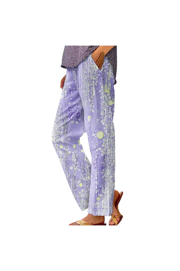 Womens Casual Pants High Waist Straight Leg Cotton Polyester Comfy Stretch Soft Breathable for Workout Travel Plus Size XS to XXXXL