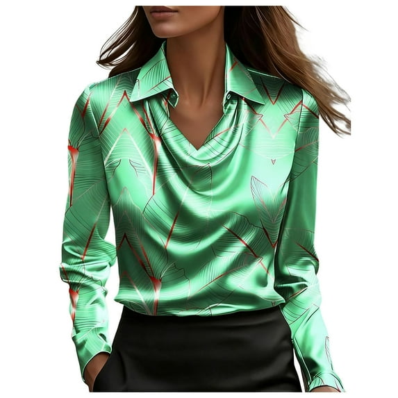 Levmjia Womens Casual Shirt Elegant Loose Pullover Long Sleeve Blouse Comfort Stretch Fit V Neck Solid Color Top For Work Office Business Casual Everyday Wear
