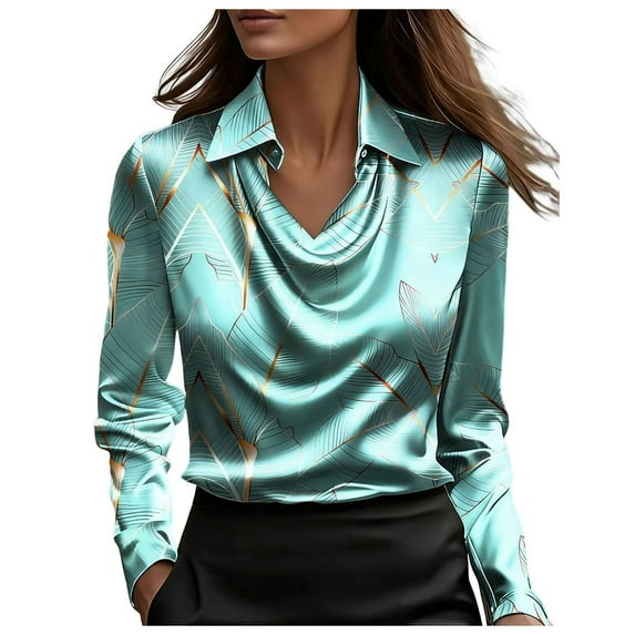 Levmjia Womens Casual Shirt Elegant Loose Pullover Long Sleeve Blouse Comfort Stretch Fit V Neck Solid Color Top For Work Office Business Casual Everyday Wear