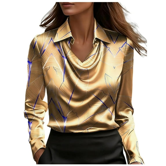 Levmjia Womens Casual Shirt Elegant Loose Pullover Long Sleeve Blouse Comfort Stretch Fit V Neck Solid Color Top For Work Office Business Casual Everyday Wear