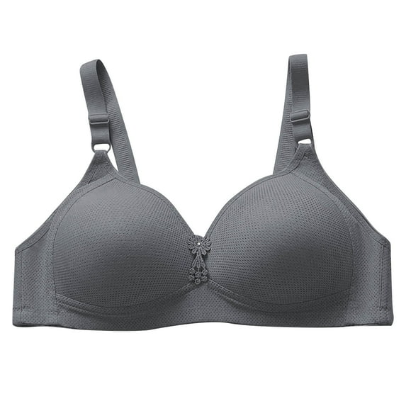 Levmjia Womens Comfortable Bra Sexy Bralette No Underwire Soft Nylon Breathable Everyday Wear Adjustable Straps Solid Color Plus Size S-3XL