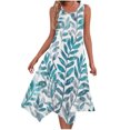 thumbnail image 1 of Levmjia Womens Dresses Sleeveless Round Neck Flowy Summer Casual Sun Dress Polyester Floral Print Beach Vacation Dress Multi Colors, 1 of 7