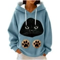thumbnail image 1 of Levmjia Womens Hoodie Casual Long Sleeve Round Neck Cute Print Sweatshirt Soft Cotton Blend Pullover Loose Fit Comfortable Home Daily Wear, 1 of 5