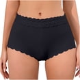 thumbnail image 1 of Levmjia Womens Lace Panties Underpants Soft Breathable Solid Color Briefs Comfort Stretch Seamless Mid Rise Briefs For Daily Wear, 1 of 6